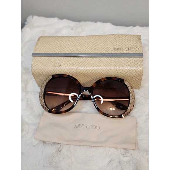 Jimmy Choo Women's Tortoise Millie/S Oversized Sunglasses - Picture 8 of 10